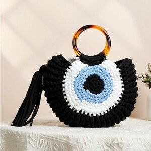 Evil Eye Crochet Handbag